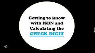 ISBN and Check Digit What is ISBN and Calculating its Check Digit [upl. by Kavita]