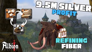 Make Easy Silver Refining Fiber  95m Profit  Albion Online [upl. by Alexandros]