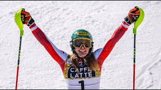 Katharina Liensberger gewinnt die Goldmedaille im WMSlalom [upl. by Hplar]