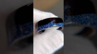 Ebony wood ring with lapis Lazuli Waves lapislazuli ring handmade anniversarygift weddingring [upl. by Alleuqram]