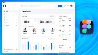 How to Design a Dashboard UI in Figma Tutorial [upl. by Nwahsek]