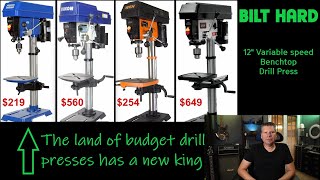 Bilt Hard 12 in Drill Press vs WEN Rikon JET [upl. by Llehsyt]