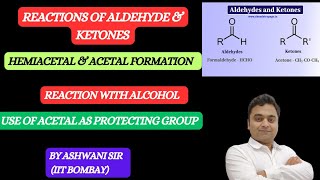 ACETAL amp HEMIACETAL FORMATION MECHANISM II REACTION WITH ALCOHOL II ALDEHYDE KETONE amp CARBOXYLIC [upl. by Luo896]