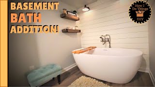 Basement Bathroom DIY  Finished Basement [upl. by Ecallaw]