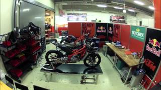 Timelapse video of Moto3 Factory KTM buildup [upl. by Gardas]