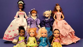 Fashion show  Elsa amp Anna toddlers amp their friends  Barbie dolls  dresses  gowns [upl. by Gnehs]