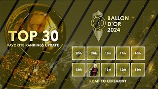 BALLON DOR 2024 TOP 30 FAVORITE RANKINGS UPDATE  THE NEW ERA  20th TO 11 th [upl. by Everara]