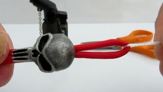 How to thread paracord or leather cord through a lanyard bead By Jig Pro Shop [upl. by Kingsbury]