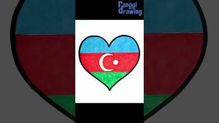 Drawing Azerbaijan Love Flag [upl. by Prud]