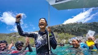 HANAKO HIROSE WORLD RECORD 103m CWT dive [upl. by Pengelly]