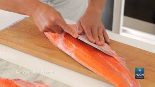 How to fillet Huon salmon [upl. by Ecidnarb336]