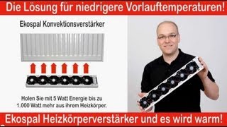 Energiesparen mit Ekospal Heizkörperverstärker bei niedriger Vorlauftemperatur HD [upl. by Philander652]