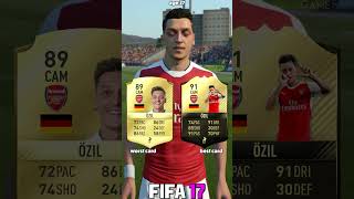 MESUT OZIL worst vs best card in EVERY FIFA 1023⚽shorts fifa eafc24 fc24 fifa23 ozil [upl. by Ahsikan]