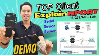 TCP Client mode With Nport Moxa  Serial Device Server Demo amp Installation Instruction [upl. by Grenville501]