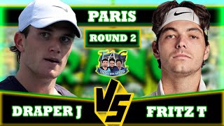 🔴LIVE Draper J vs Fritz T • Rolex Paris Masters round2 tennis wta atp Draper Fritz [upl. by Keane]