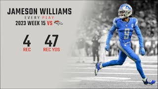 Jameson Williams Week 15  Every Target and Catch vs Denver Broncos  2023 NFL Highlights [upl. by Assiren]