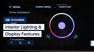 Interior Lighting and Display Features for ccNC Touchscreens  Hyundai [upl. by Graig]