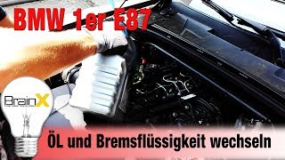 1er BMW Ölwechseln und Bremsflüssigkeit wechseln  Bremse entlüften [upl. by Hy]