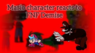 Mario character reacts to FNF Demise FNF mario madness v2 [upl. by Hachmann]