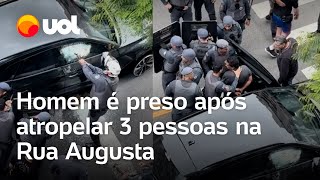 Tiroteio na Augusta Vídeo mostra PM tentando quebrar vidro de homem que atropelou 3 pessoas em SP [upl. by Poler]