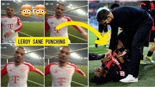 🤯🤯 Leroy Sané furiously smashing TV camara after Frimpongs goal in Bayern München vs Leverkusen [upl. by Jesus]