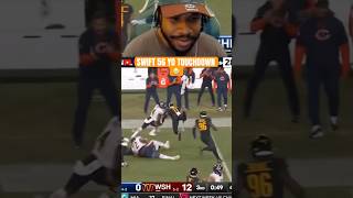 D’ANDRE SWIFT 56 YARD TOUCHDOWN VS COMMANDERS 😱 chicagobears nfl [upl. by Meekahs190]