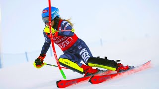 Mikaela SHIFFRIN  Slalom Run 1  Levi FIN  2023  3rd Place [upl. by Mosira]