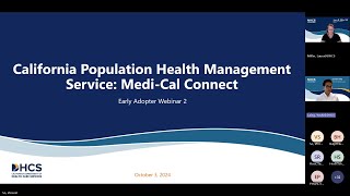 California Population Health Management Service MediCal Connect Early Adopter Webinar 2 [upl. by Luise]