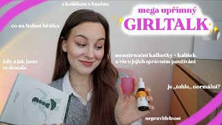 Pojďme si popovídat o menstruaci kalíškách kalhotkách a o situacích co moc lidí nemluví GIRLTALK [upl. by Ahsemac]