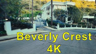 Relaxing Drive in Beverly Crest Beverly Glen Benedict Canyon Beverly Hills California ASMR 4K [upl. by Anaitsirk]