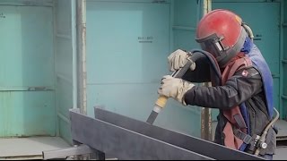 SandBlasting  metal construction [upl. by Rex253]