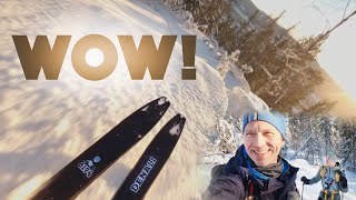 Skitur på pudderføre etter snøfall og kaos på Østlandet GoPro Hero 12 GPlog Gyroflow [upl. by Airoled]