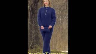 Ski hand knitted mohair bodysuit handmade blue catsuit by SuperTanya [upl. by Donatelli744]