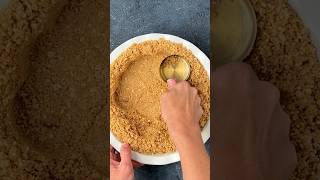 How to make a graham cracker pie crust recipe dessert grahamcrackers nobake pie homemadefood [upl. by Ancier]