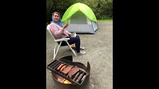 Tent camping at Sasquatch Provincial Park Harrison Hot Spring Canada [upl. by Drusie350]