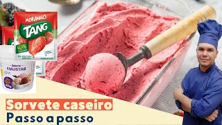 Sorvete caseiro com emulsificante [upl. by Londoner]