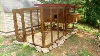 Backyard chickens  Chicken coop tour Easy to clean [upl. by Eentihw]