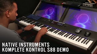 Native Instruments  Komplete Kontrol S88 Demo  Vivin Kuruvilla [upl. by Nylirehc408]