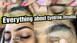 Eyebrows ThreadingShaping Work guide for Beginners Step by Step Tutorial [upl. by Llemhar]