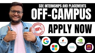 OFF Campus SDE Internship and Placement  2023  2024  2025 passouts  Apply Now [upl. by Engapmahc]