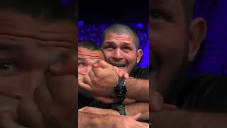 Khabib chokes Umar Nurmagomedov in excitement 😂 bellatorsandiego [upl. by Nawk130]