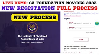 CA Foundation November 2023 Registration Process  How To Register CA Foundation CA Course Register [upl. by Naul]