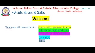 Acids Bases amp Salts  Class 10 Day 2 [upl. by Melamed]