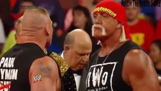 Brock Lesnar is saying to hulk hogan party is over grandpa [upl. by Eladnyl]