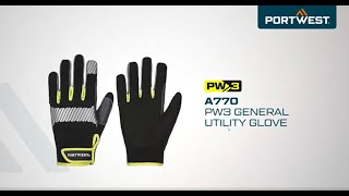 Portwest A770  PW3 General Utility Glove  EN [upl. by Hedva590]