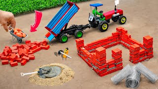 diy mini truck animal barn building construction science project sunfarming7533 [upl. by Yalcrab]