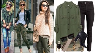 MODA TENDENCIA OTOÑO INVIERNO MUJERES A LA MODA ELIJEN EL COLOR VERDE OLIVO PARA DESLUMBRAR [upl. by Enilamme]