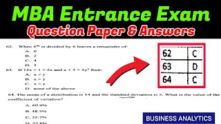 MBA entrance exam question papers with answers  MBA Entrance Preparation  HCU  Business Analytics [upl. by Atekahs]