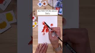 Aquarell Mohnblumen Trick  Kunst für alle Teil 2 aquarell malenlernen [upl. by Horton34]