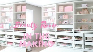 MY NEW BEAUTY ROOM IN THE MAKING 2017🌟💕 SLMissGlam🌟💕 [upl. by Solley467]